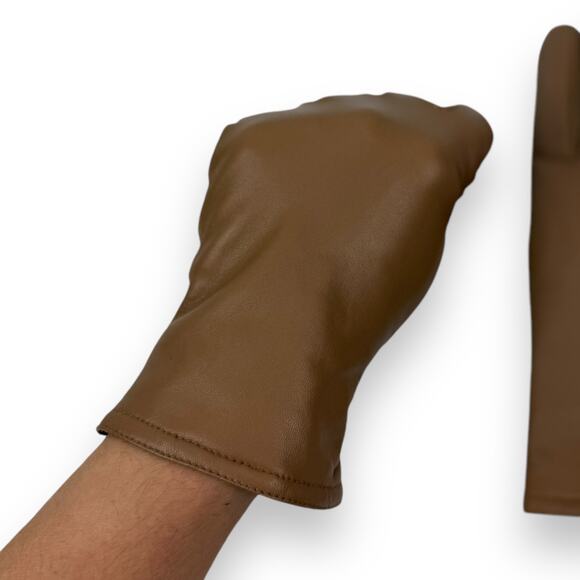 Vintage tan lamb leather gloves with thinsulate insulation lining - Picture 3 of 10